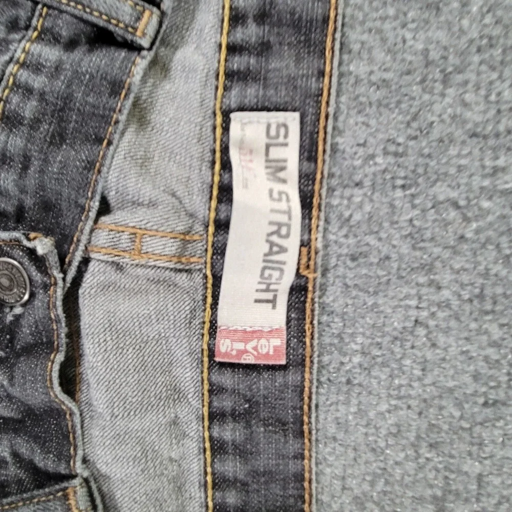 Levis 514 Jeans Men's (36x30 Label)‎ Straight Leg Slim Black Cowboy Rodeo